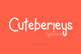Cuteberieys – A Whimsical Script Font for Creative Design