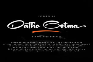 Datho Ostma: The Handwritten Font That Elevates Your Campaigns