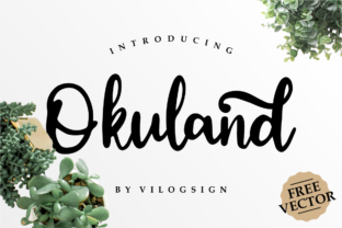 Okuland: A Whimsical Script Font for Creative Makers