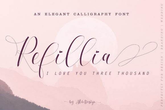 Refillia Calligraphy for Stylish Branding and Professional Design